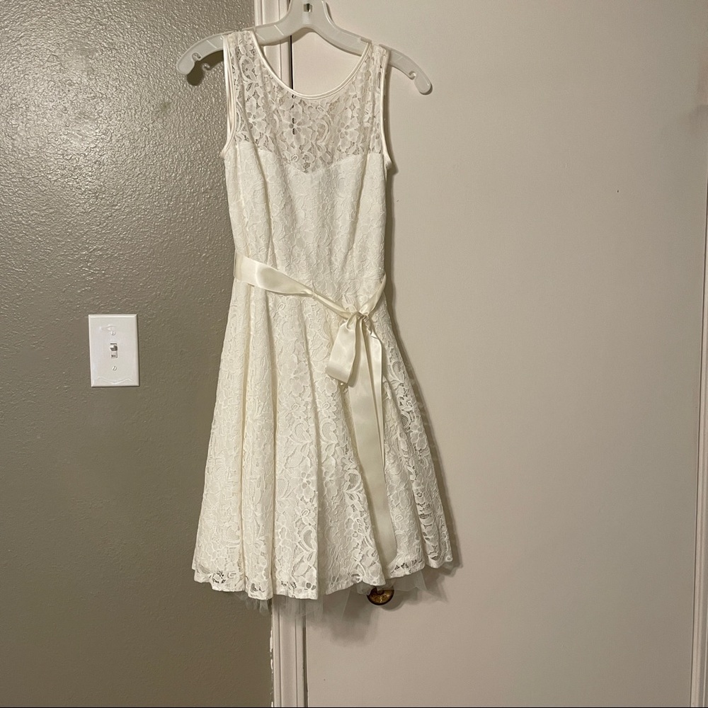 David’s Bridal Ivory Lacy Dress NWOT